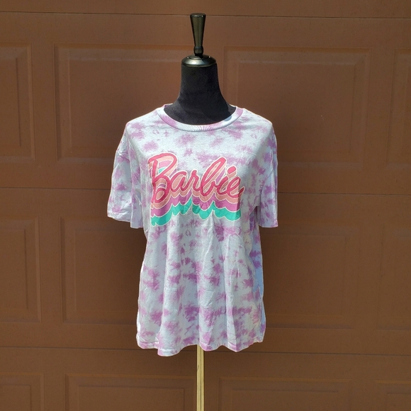 Barbie Women's Tie-Dyed Graphic Short Sleeve Crewneck T-Shirt Size XL EUC - Picture 14 of 14